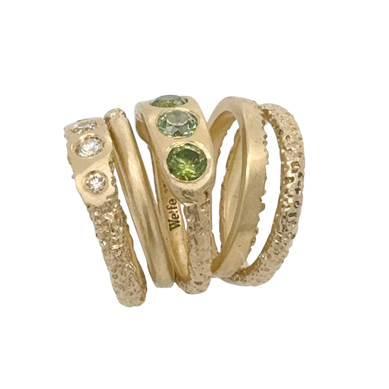 Eroded Edge Gold Stacker Ring - Welfe Bowyer