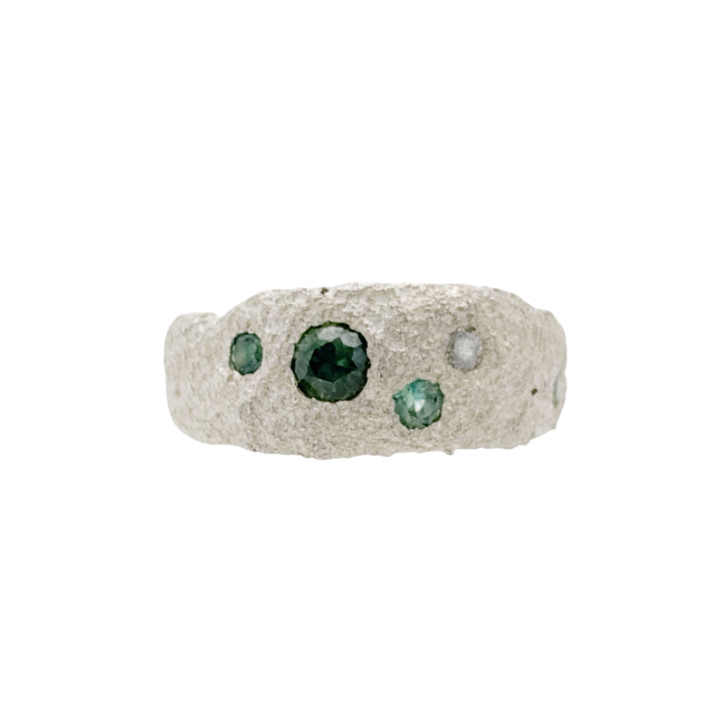 Unearthed Diamond & Sapphire Ring  - Virginia Sprague