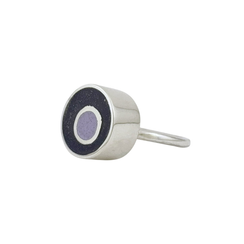Two Tone Purple Dot Ring - Christine Battochio