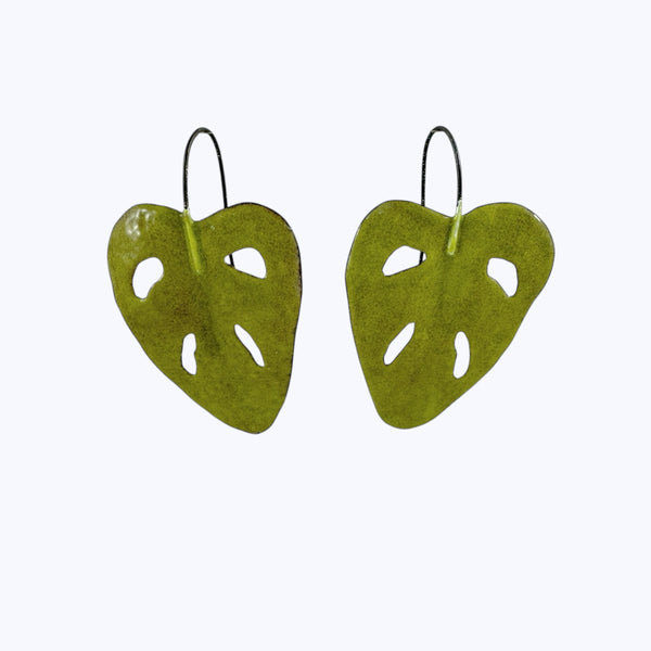 Happa Monstera Swiss Cheese Plant Earrings - Kaoru Rogers