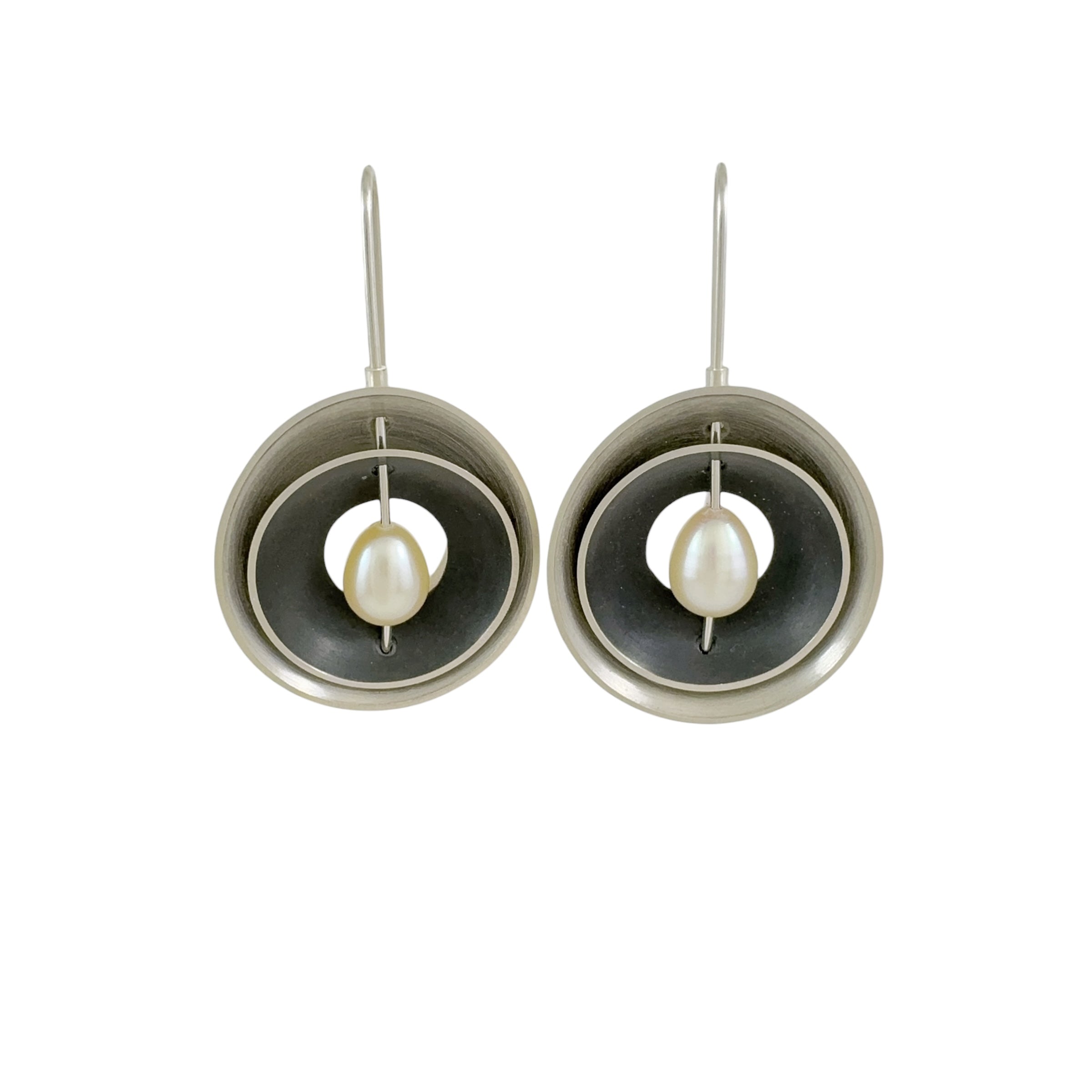 Nested Periwinkle Pearl Earrings -  Katheryn Leopoldseder