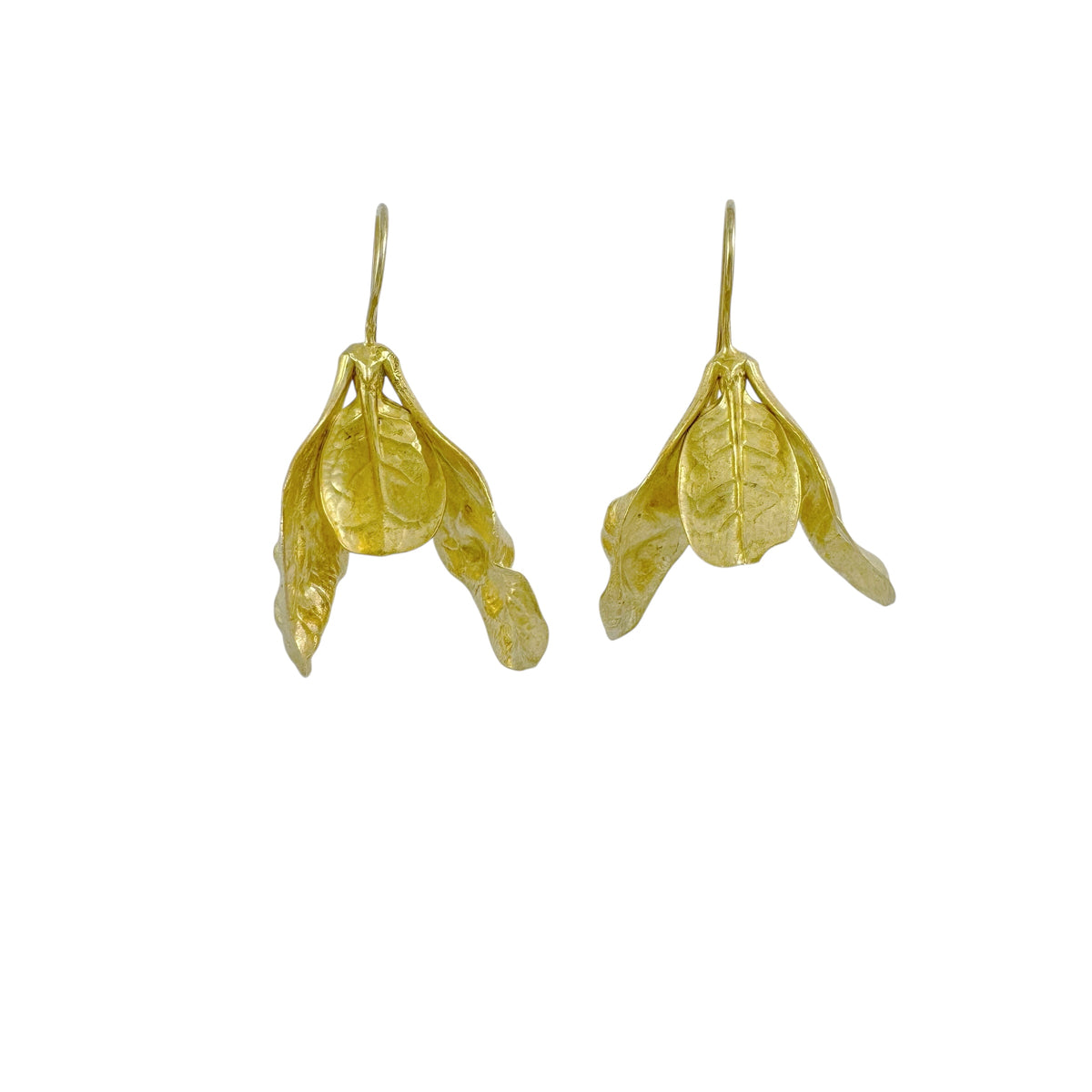 Garden Leaf Gold Plated Earrings - Anja Jagsch