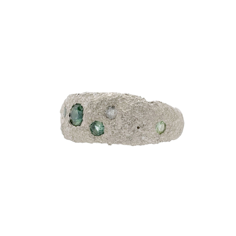 Unearthed Diamond & Sapphire Ring  - Virginia Sprague