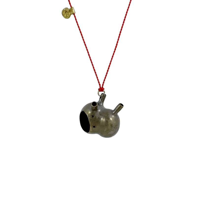 Lucky Heart Tama Brass & Silver Necklace - Anna Vlahos