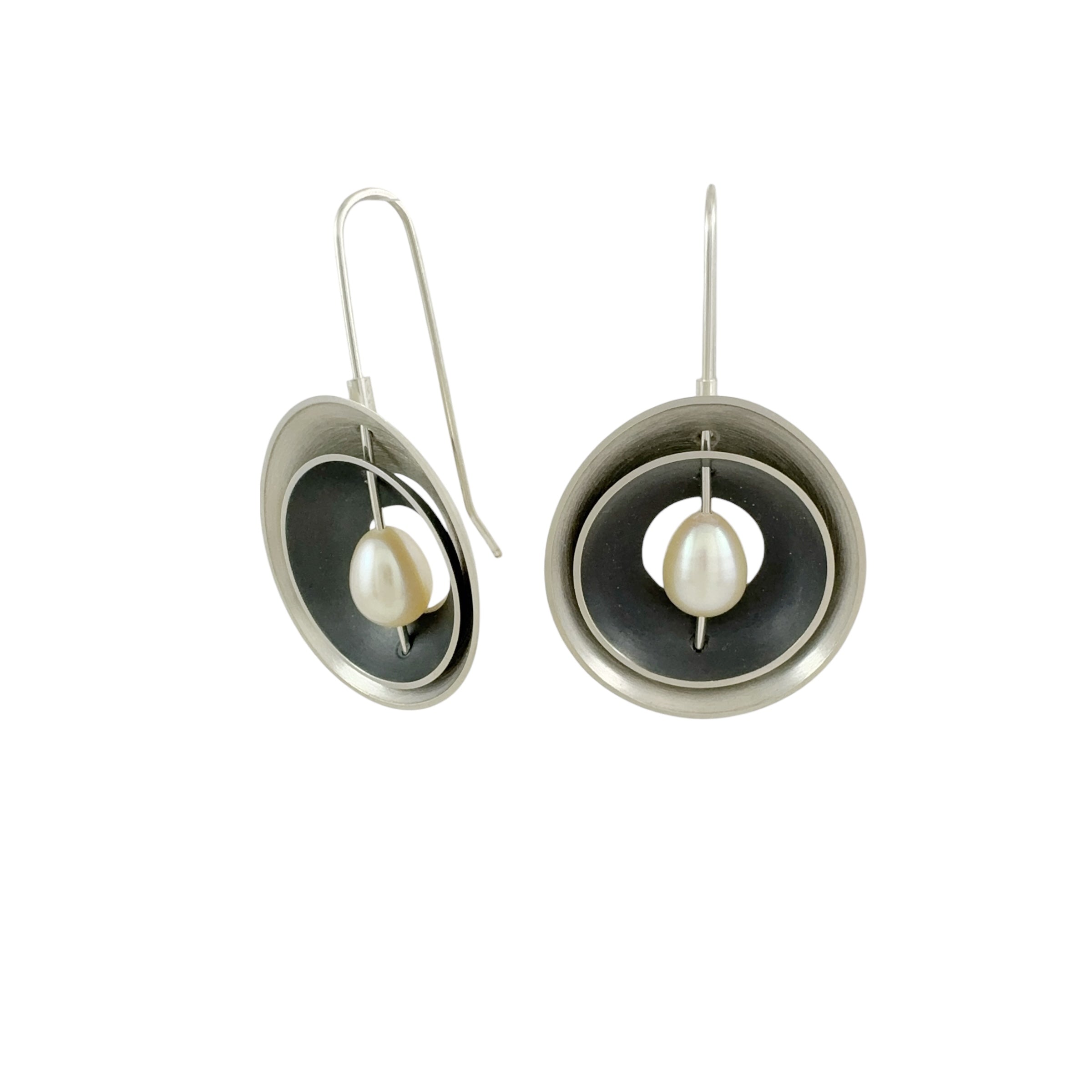 Nested Periwinkle Pearl Earrings -  Katheryn Leopoldseder