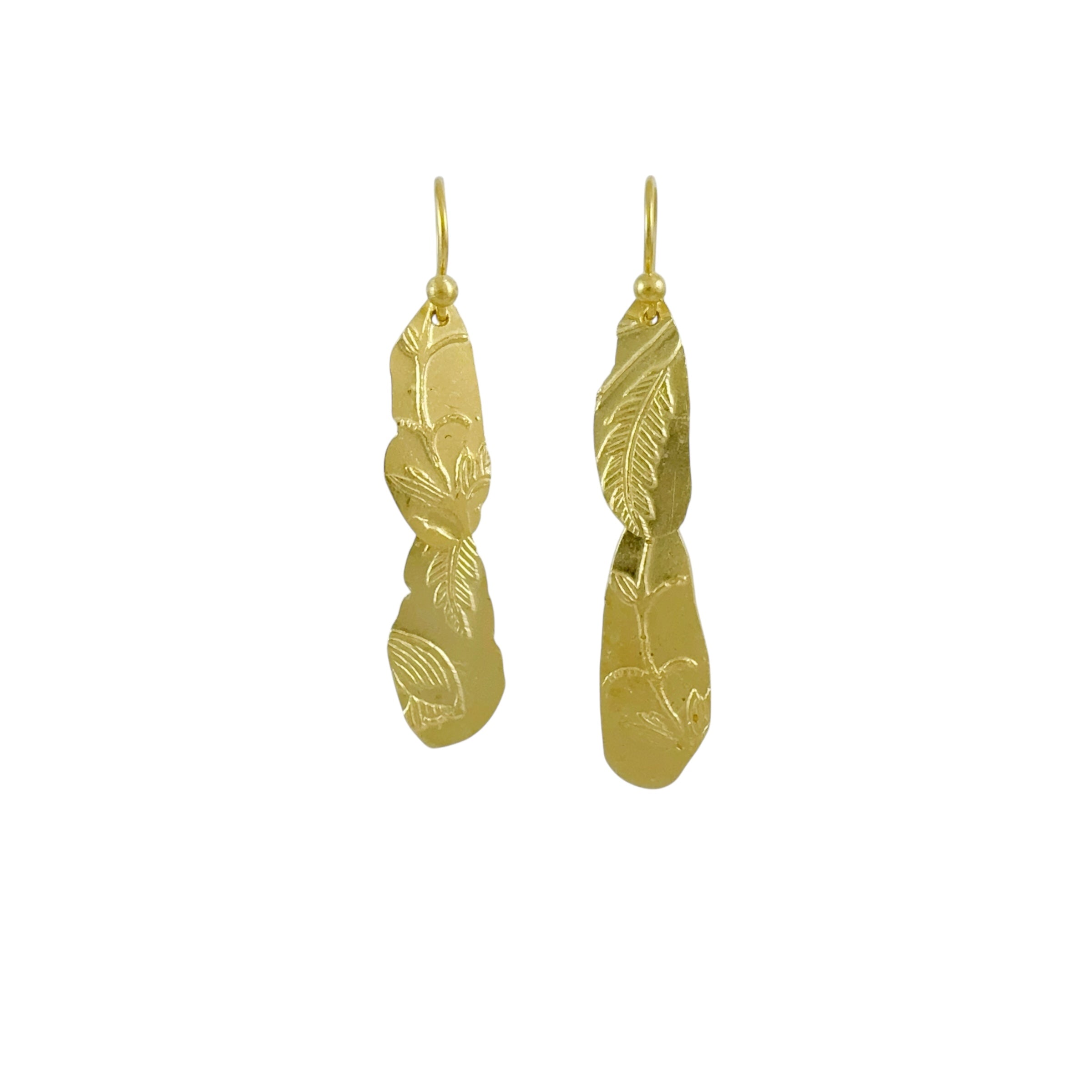 Medium Layered Golden Keepsake Earrings - Cynthia Nge