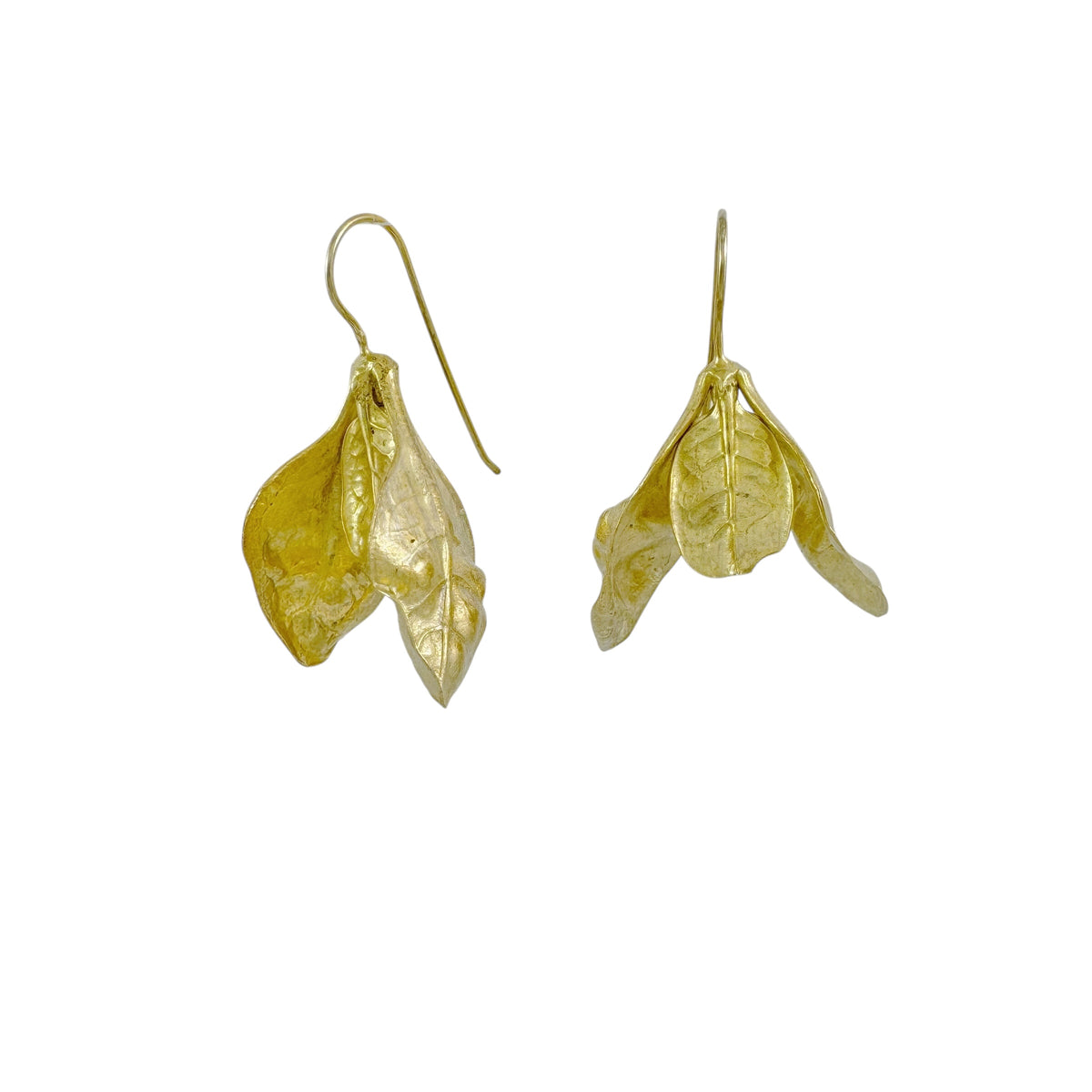 Garden Leaf Gold Plated Earrings - Anja Jagsch