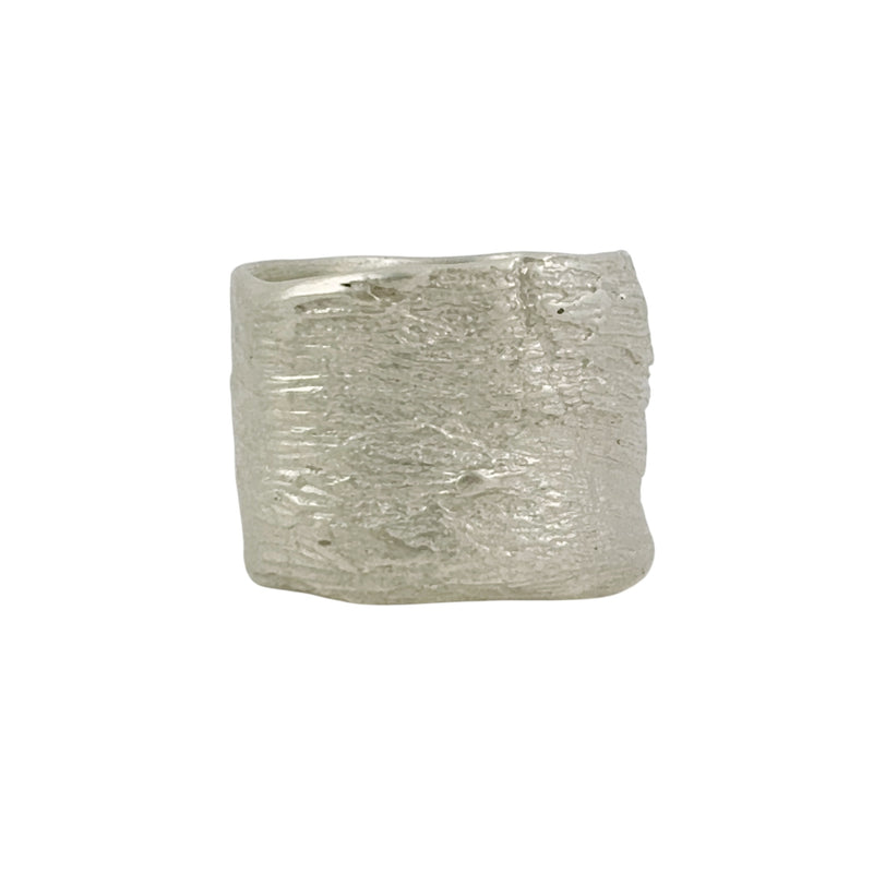 Bushwalker 'Bark' Silver Ring - Melinda Young