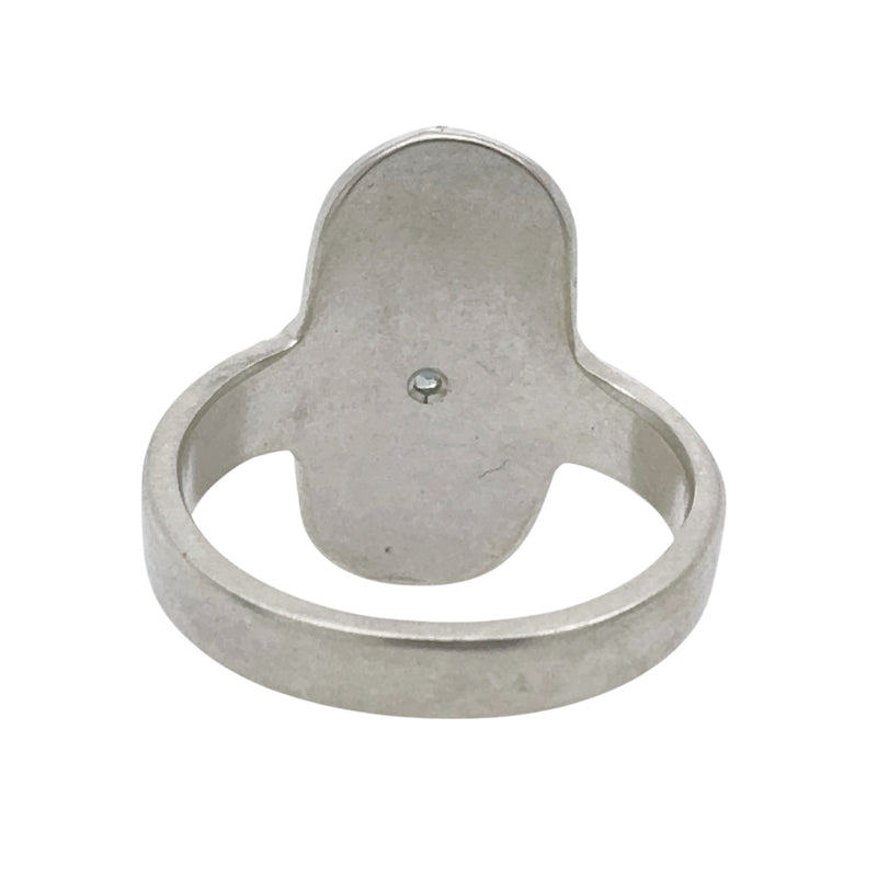 Oval Silver Signet Ring with Australian Sapphire - Nina Baker