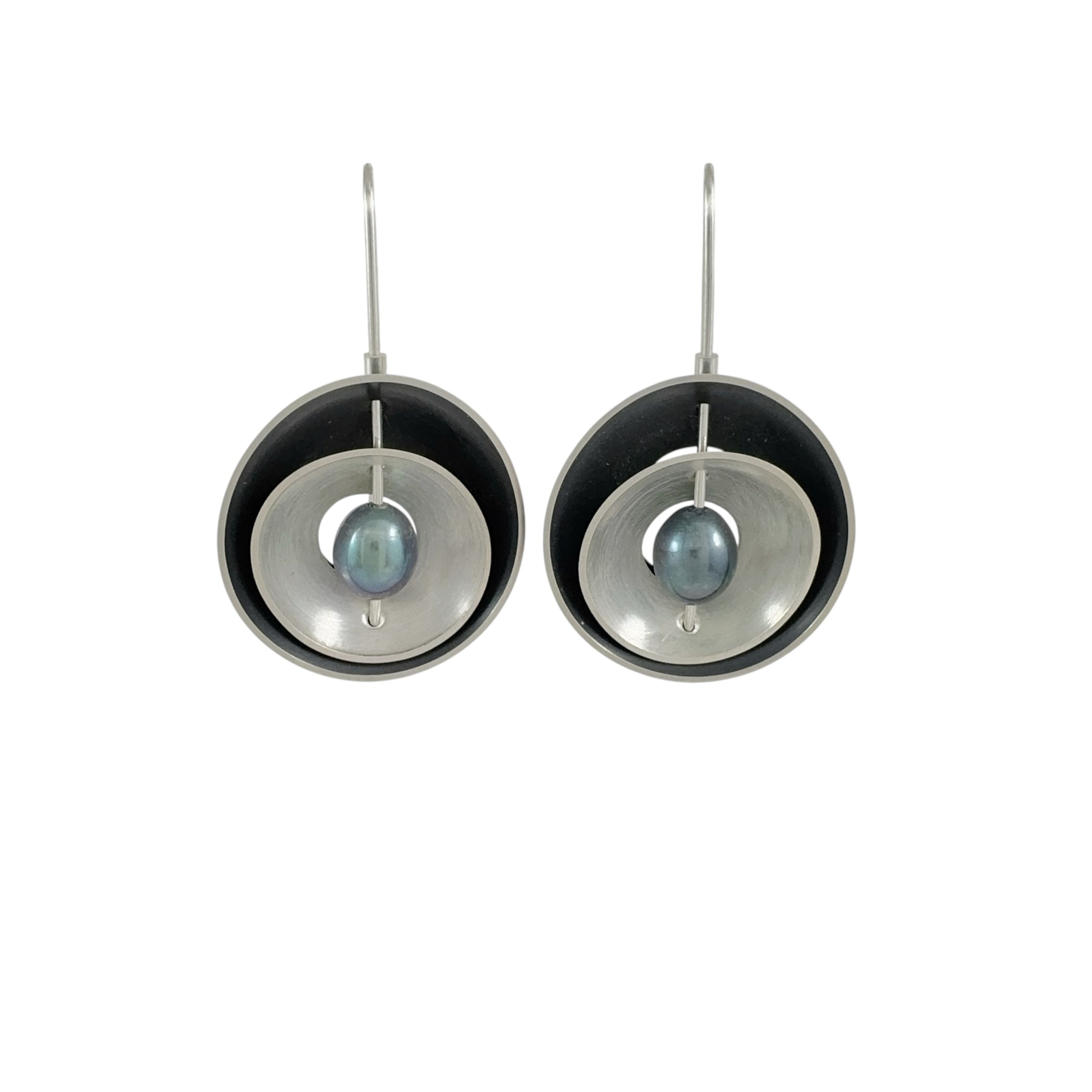 Nested Periwinkle Pearl Earrings -  Katheryn Leopoldseder