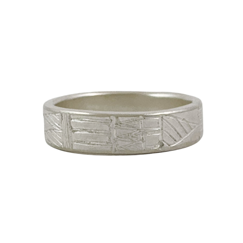 Mystic Capers Patterned Band Ring - Nina Baker