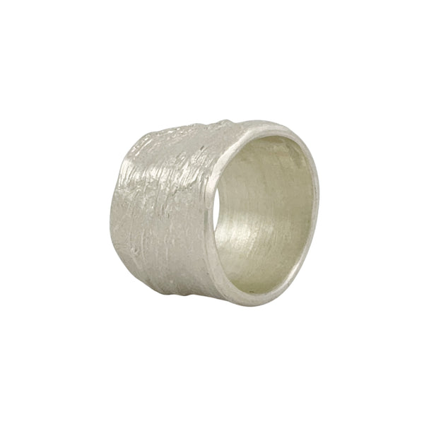 Bushwalker 'Bark' Silver Ring - Melinda Young