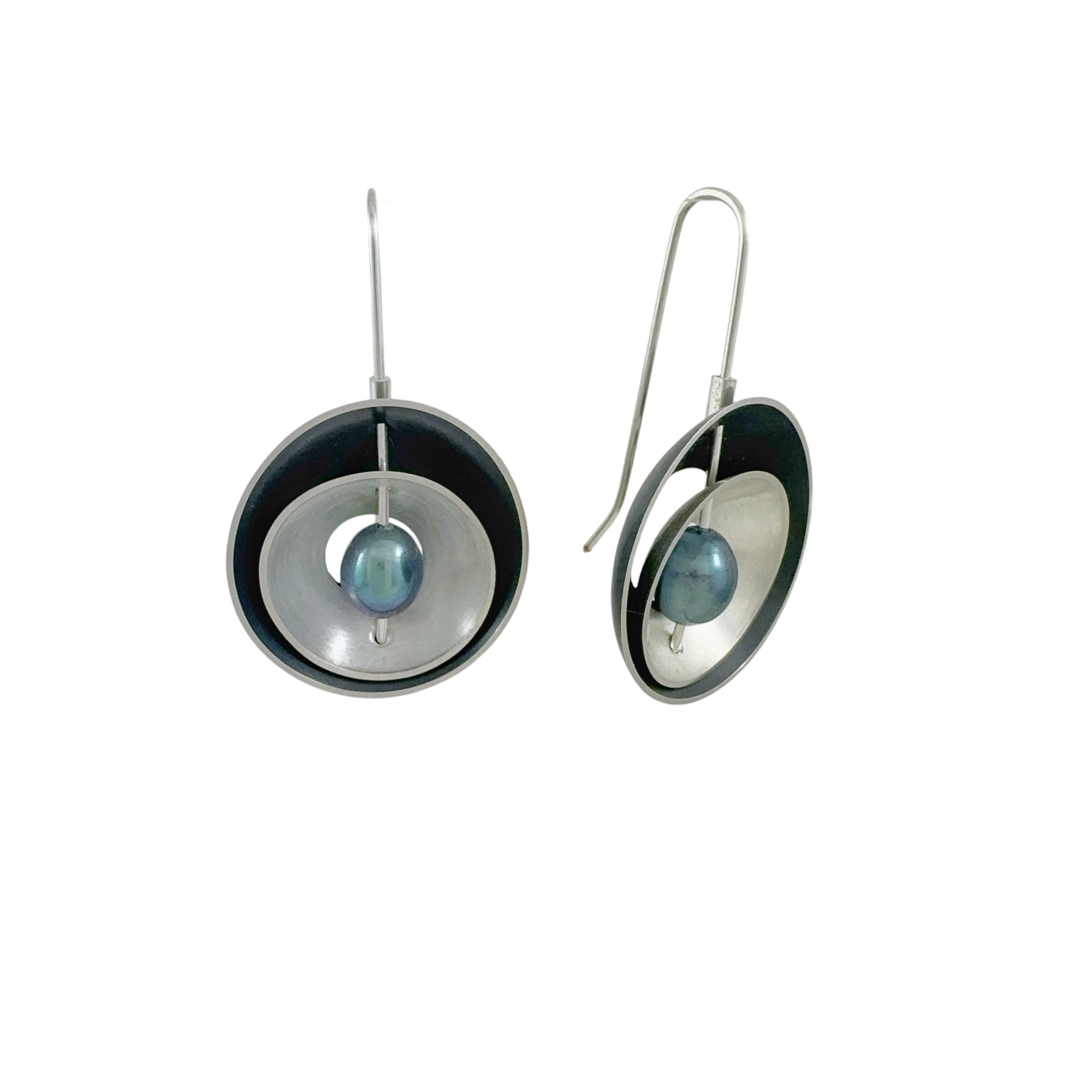 Nested Periwinkle Pearl Earrings -  Katheryn Leopoldseder