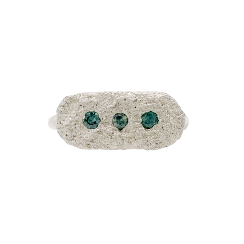Unearthed Silver & Sapphire Ring  - Virginia Sprague