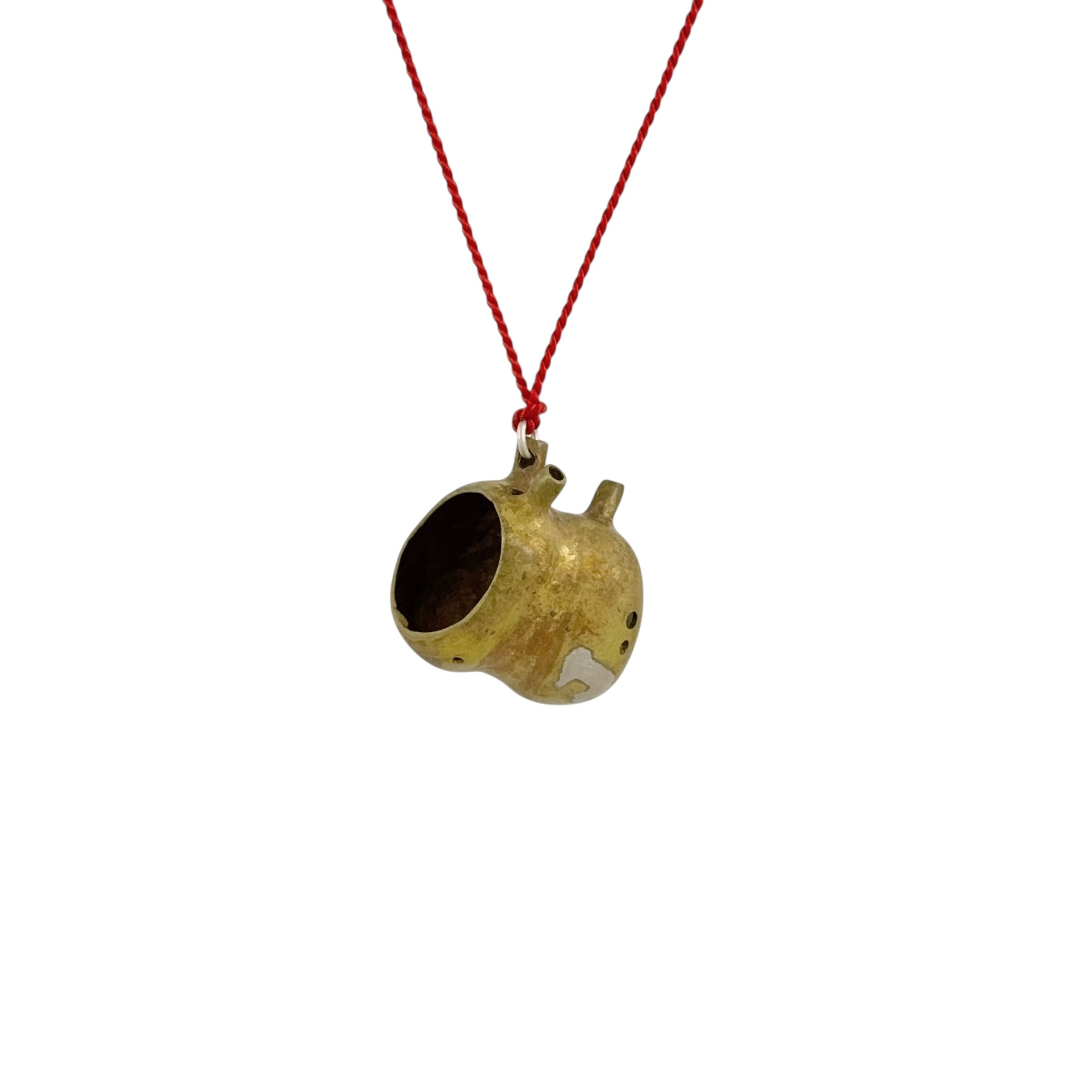 Lucky Heart Tama Brass & Silver Necklace - Anna Vlahos