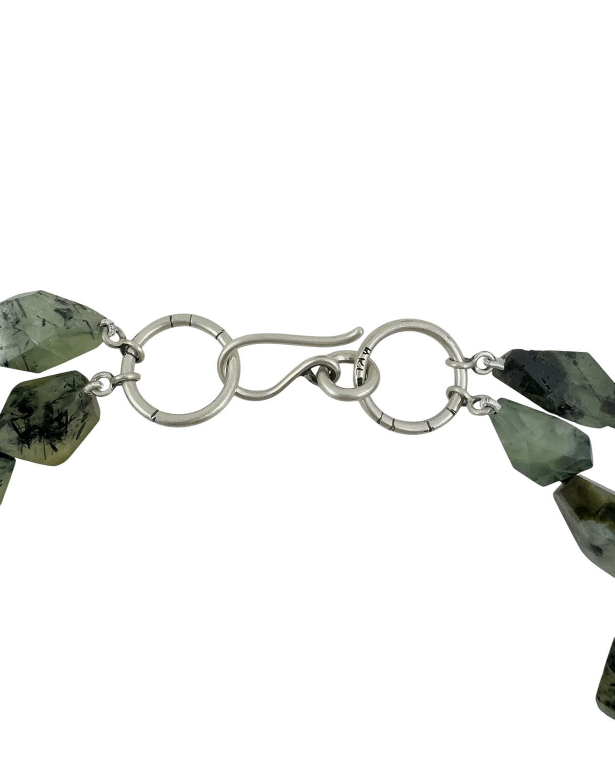 Prehnite Crystal Clam Shell Necklace -  Katheryn Leopoldseder
