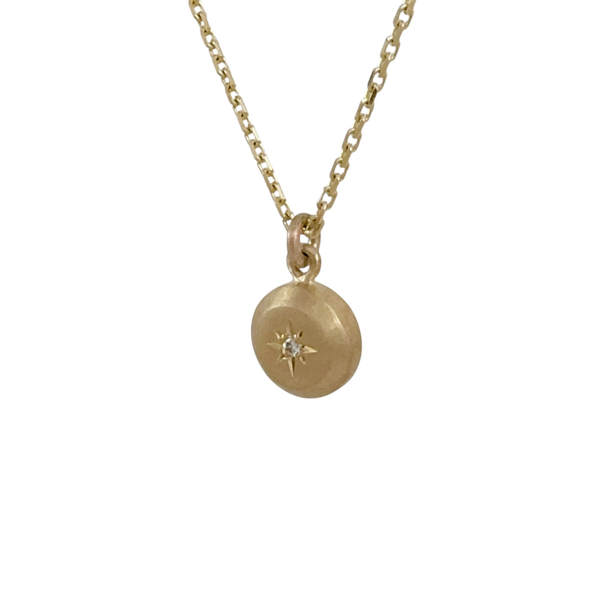 Coin Diamond Charm Gold Necklace - Emma Jane Donald