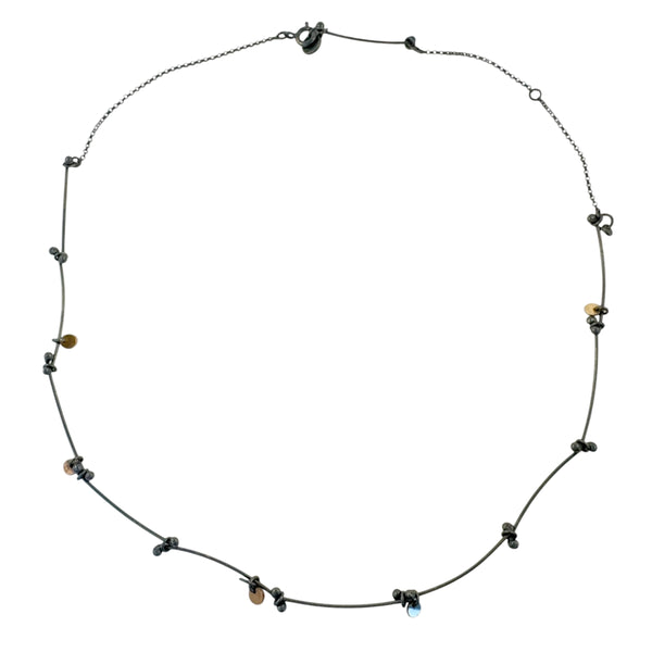 Oxidised Twigs with Gold Necklace - Cynthia Nge