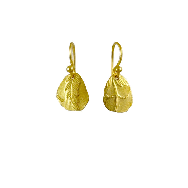 Small Golden Keepsake Earrings - Cynthia Nge