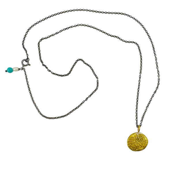 Beachcomber 'Coral Imprint' Oxidised Silver Necklace - Melinda Young