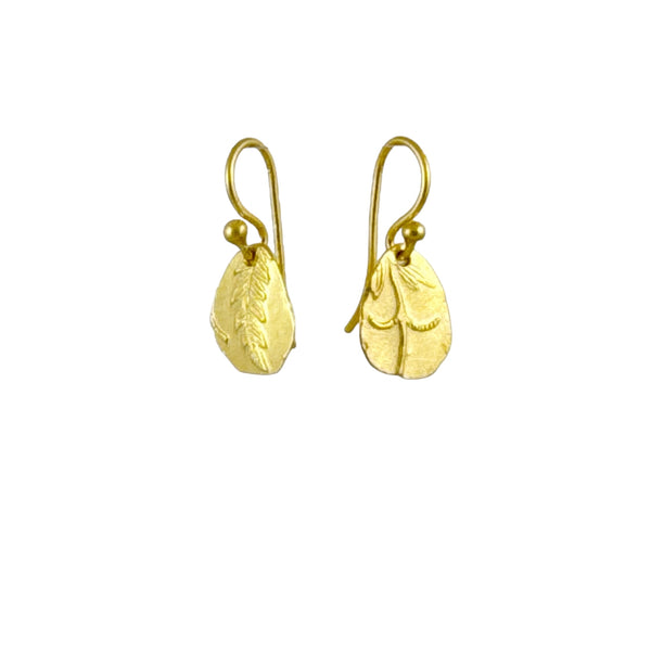 Small Golden Keepsake Earrings - Cynthia Nge