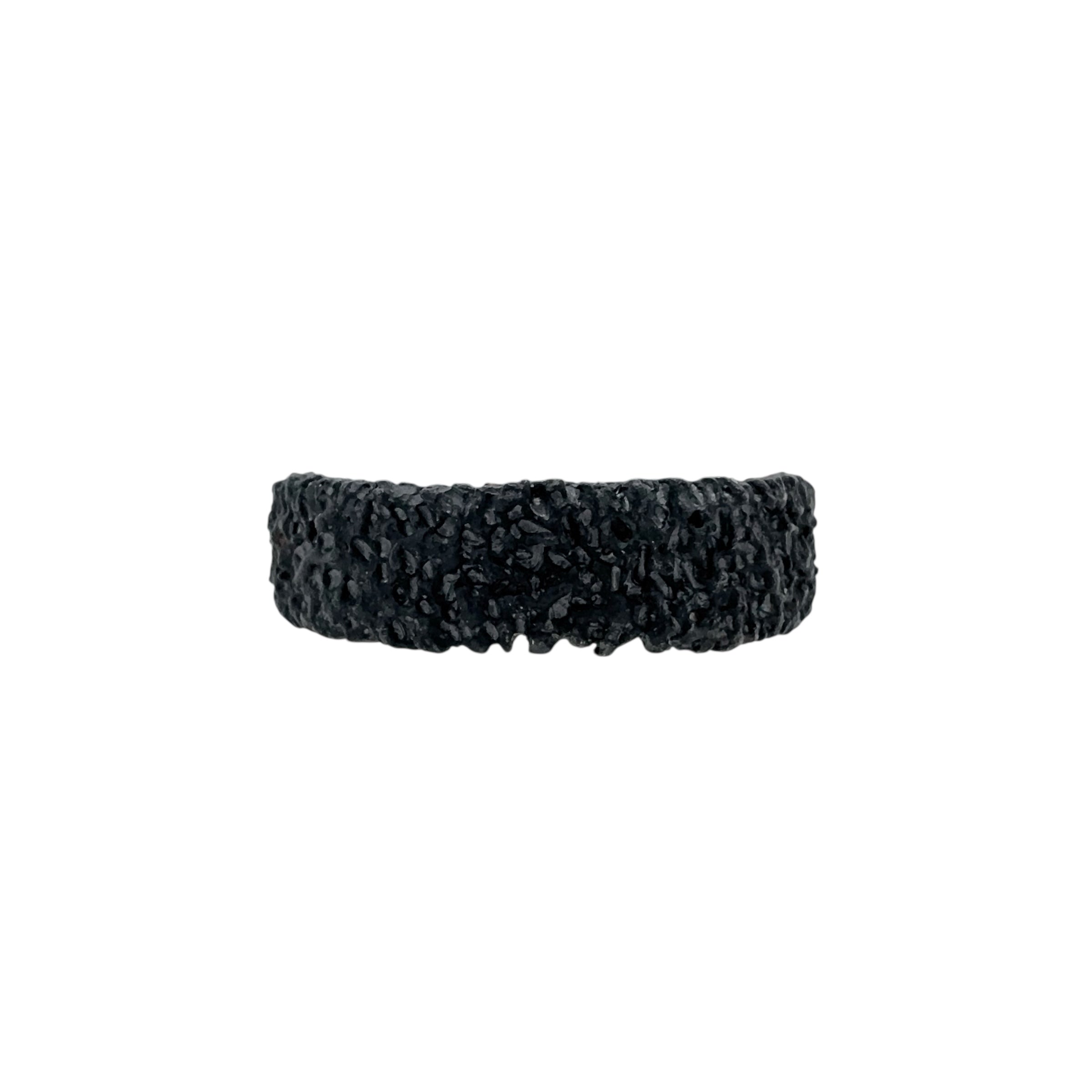 Eroded 6mm Oxidised Ring - Welfe Bowyer