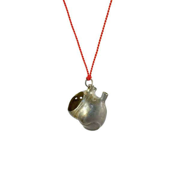 Tama Heart Polished Silver Necklace - Anna Vlahos