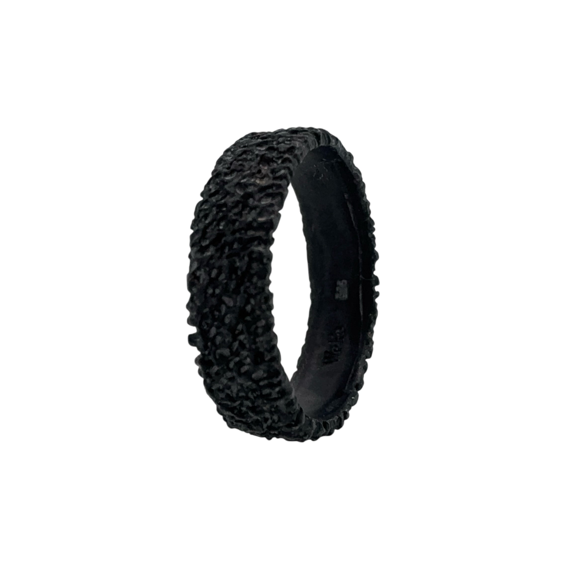 Eroded 6mm Oxidised Ring - Welfe Bowyer