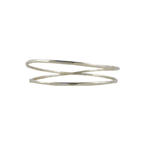 Two Loop Infinite Silver Bangle - Jane Hodgetts