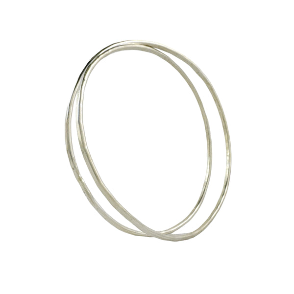 Two Loop Infinite Silver Bangle - Jane Hodgetts