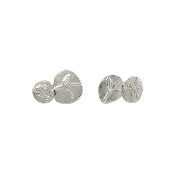 Small Double Silver Keepsake Studs - Cynthia Nge