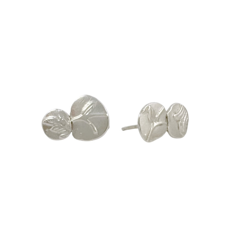 Small Double Silver Keepsake Studs - Cynthia Nge