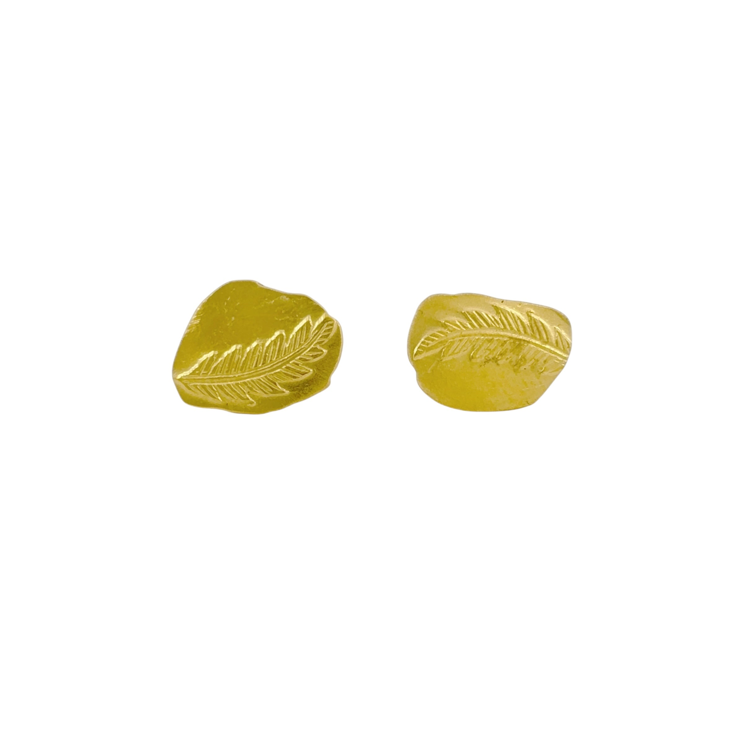 Large Golden Keepsake Studs - Cynthia Nge