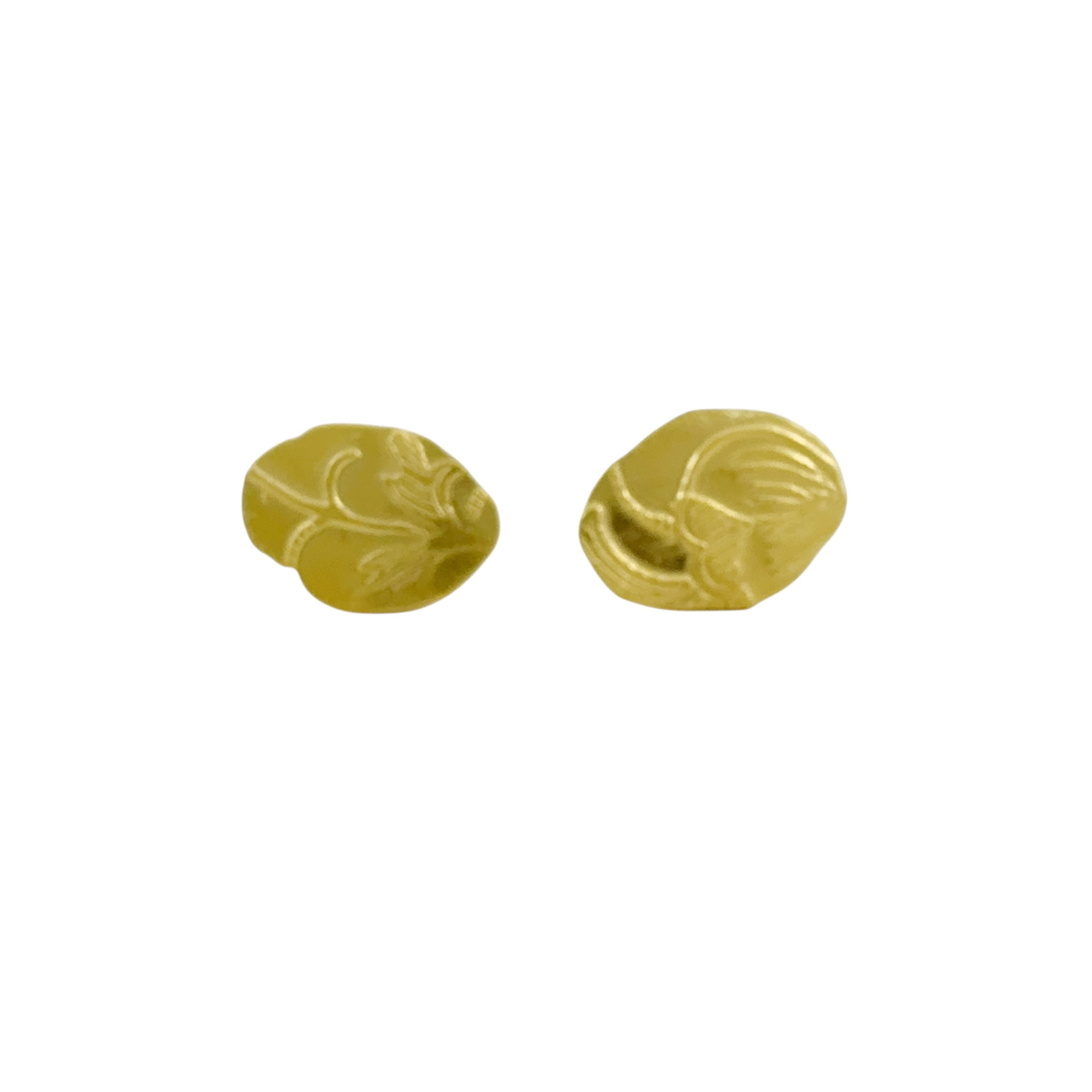 Large Golden Keepsake Studs - Cynthia Nge