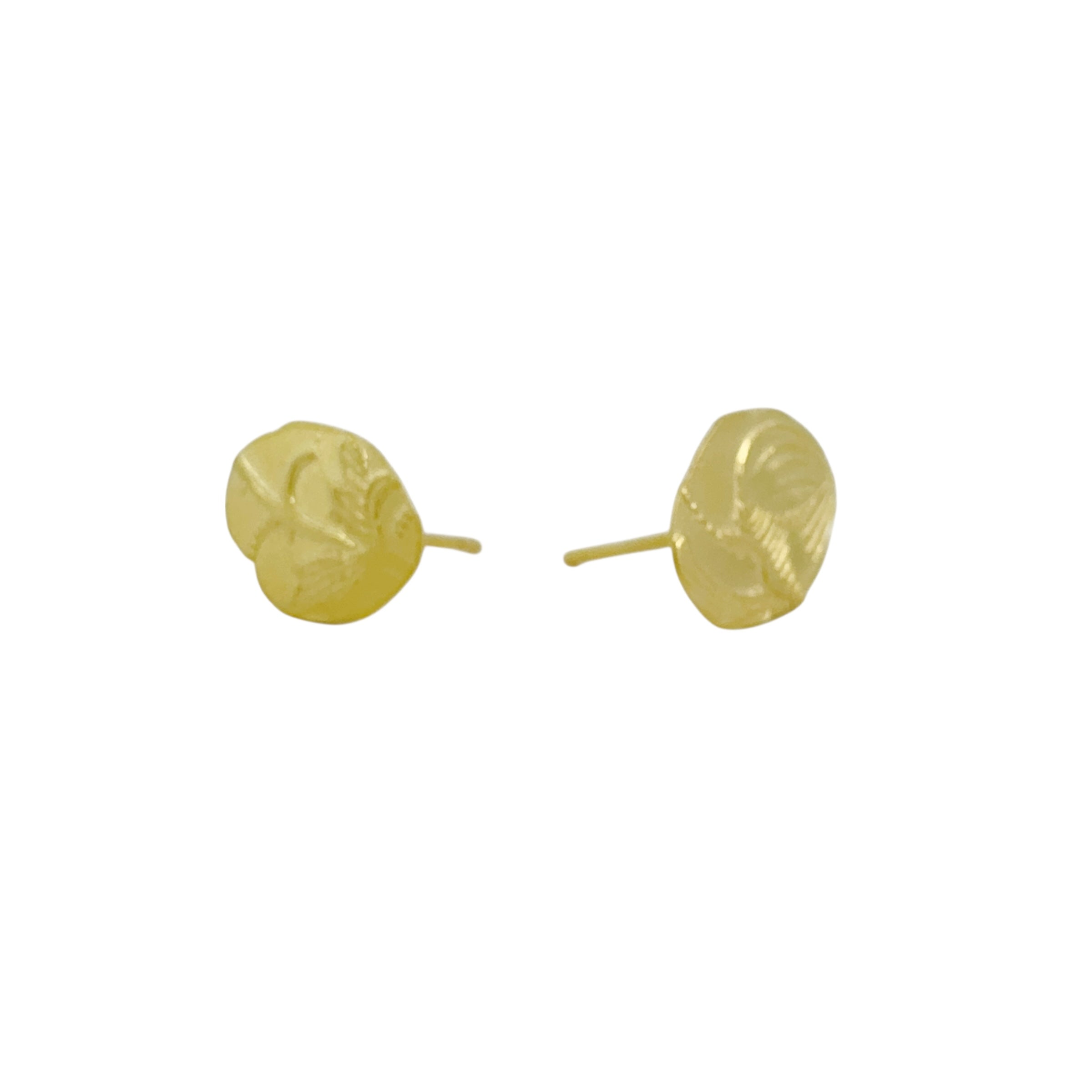 Large Golden Keepsake Studs - Cynthia Nge