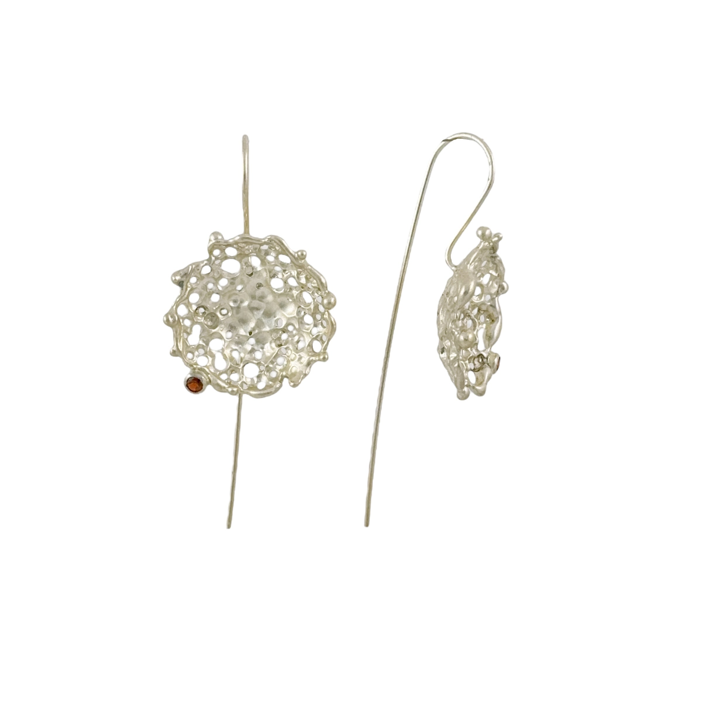 Shinfield Solastalgia Garnet Decay Earrings - Regina Krawets
