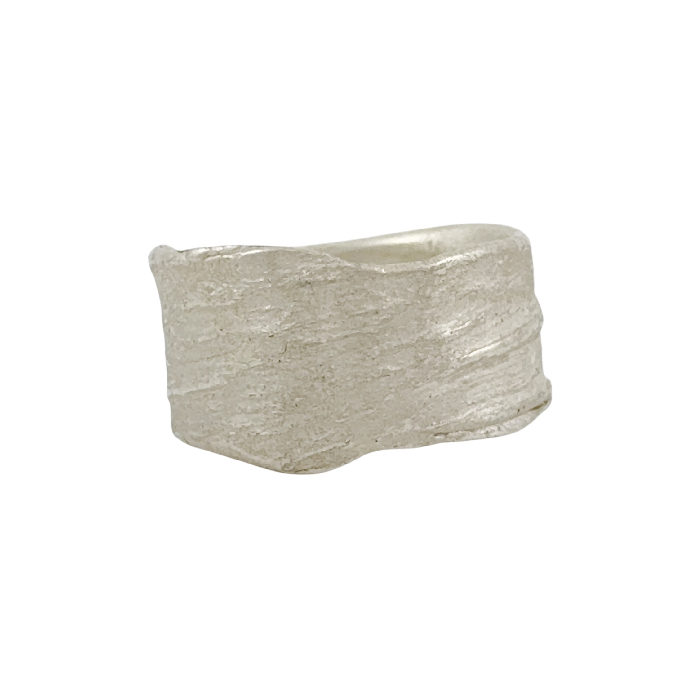 Bushwalker 'Bark' Silver Ring - Melinda Young