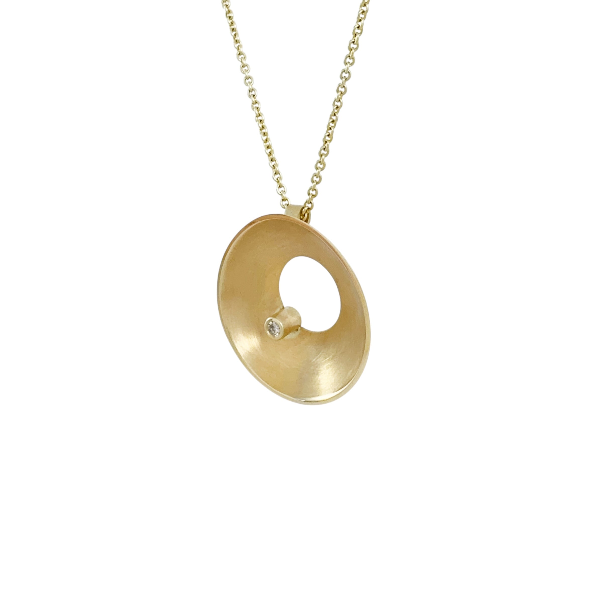 Golden Open Sea Dish Necklace -  Katheryn Leopoldseder