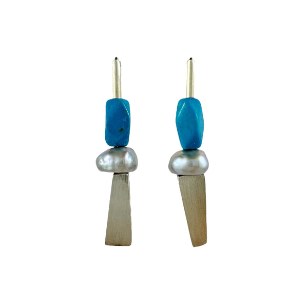 Turquoise Shard Earrings - Ari Athans