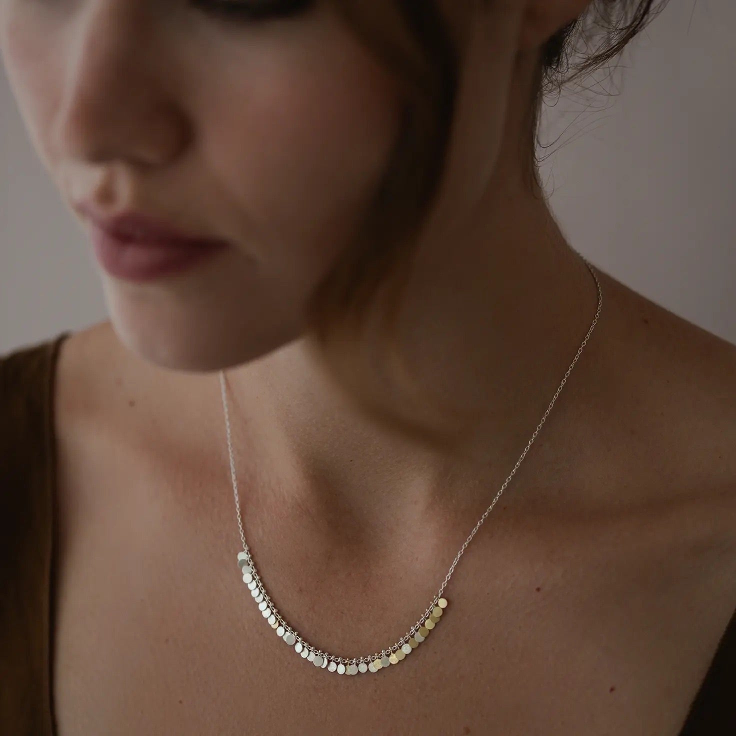 Tiny Dots Silver & Gold Necklace - Sia Taylor