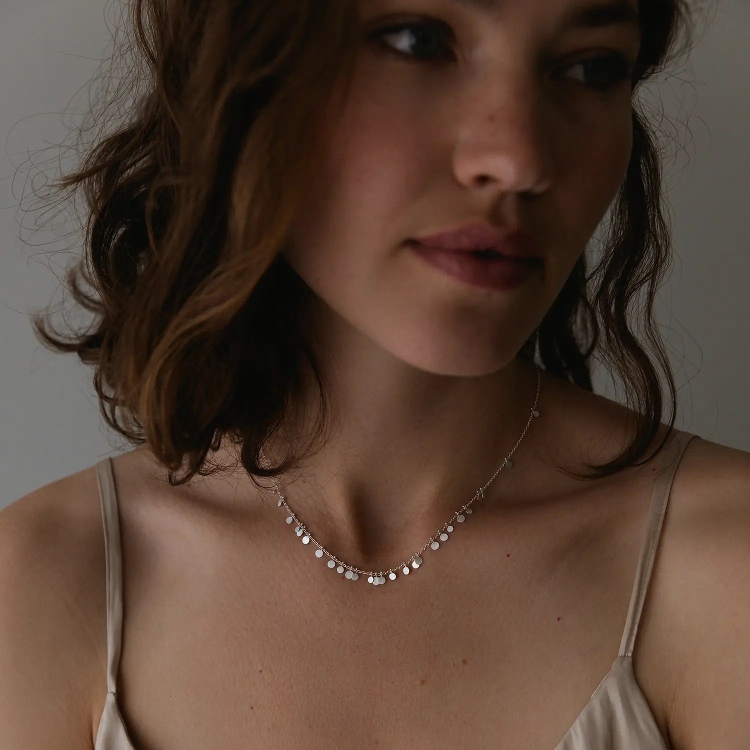 Random Dots Silver Necklace - Sia Taylor