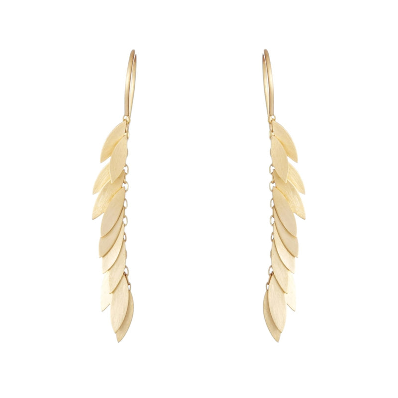 Falling Leaf Gold Earrings - Sia Taylor