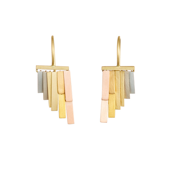 Rainbow Tiny Rainfall Gold Earrings - Sia Taylor