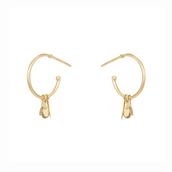 Golden Wings Hoop Earrings - Sia Taylor