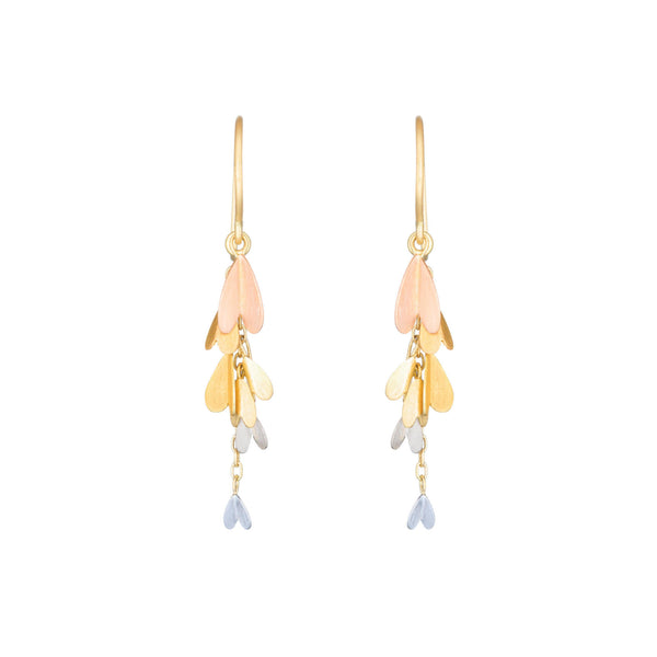 Tiny Rainbow Golden Wings Earrings - Sia Taylor