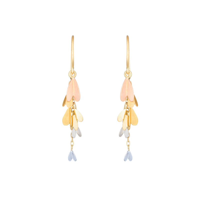 Tiny Rainbow Golden Wings Earrings - Sia Taylor