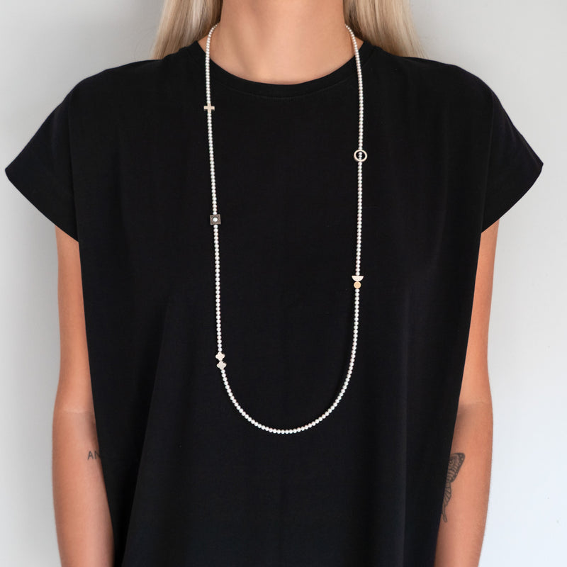 Still Point Necklace (White Pearls) - Kate Alterio