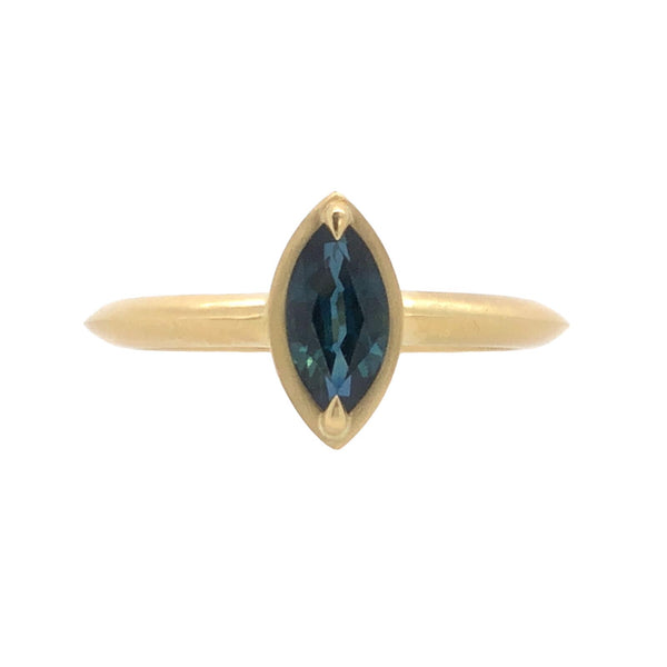 Seshat Ring with Australian Sapphire & 18ct Yellow Gold - Aislinn Neave