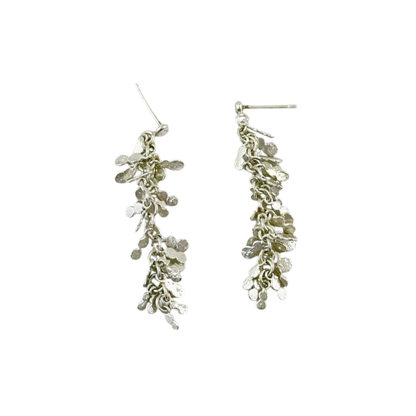 Melt and Fuse Med Pollen Earrings Silver - Virginia Sprague