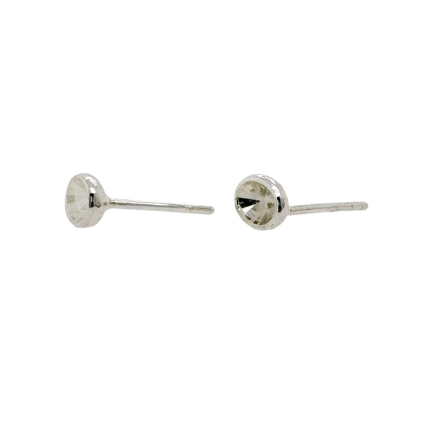 Deep Oval Impression Silver Studs - Louise Fischer